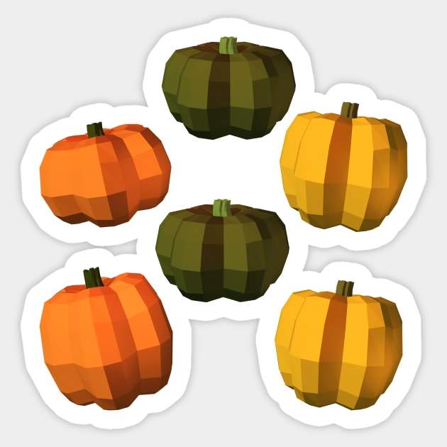 Set of Pumpkins Sticker by Pakanese_Art